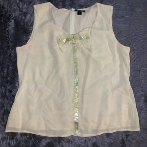 St. John pastel/ lime green blouse